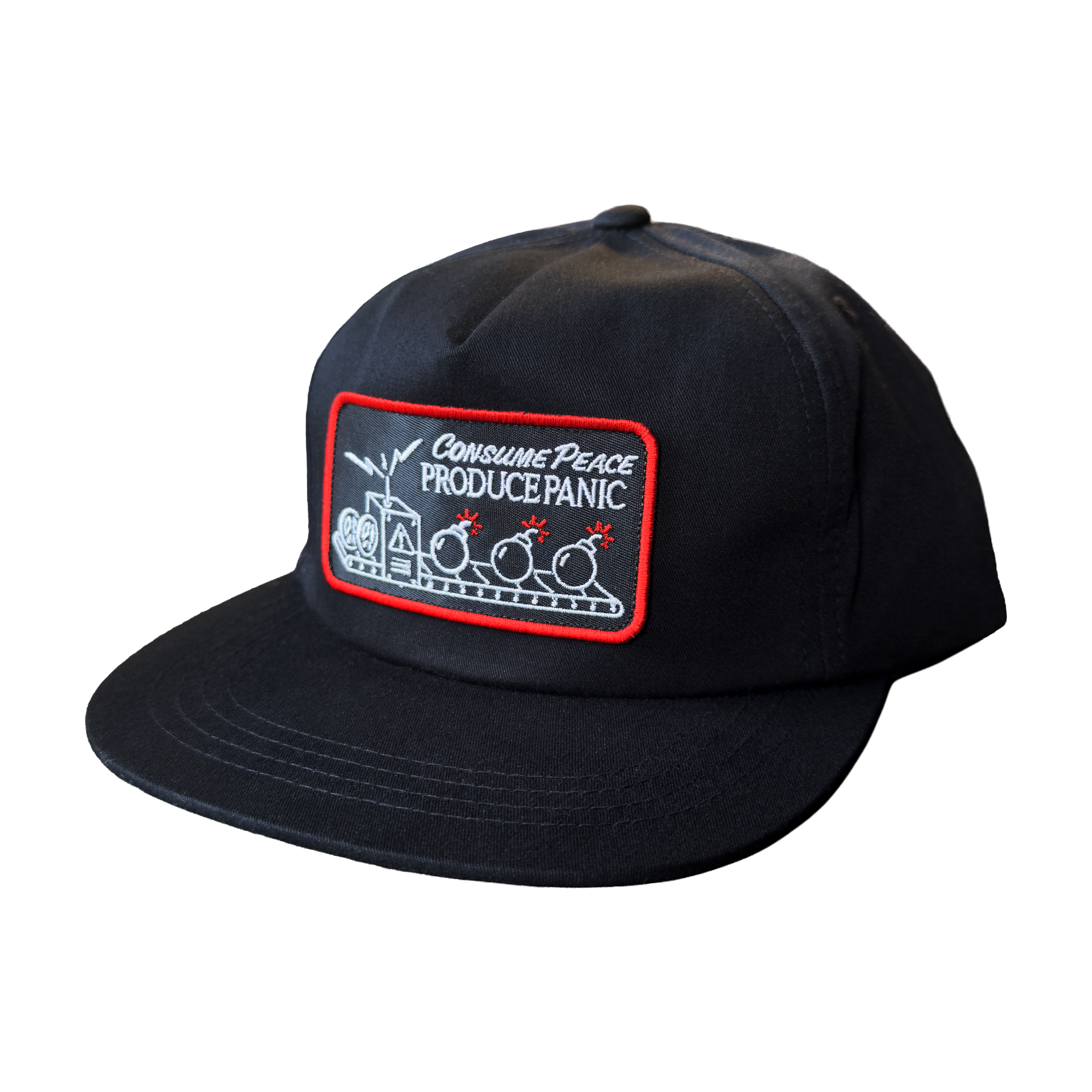 PANIC FACTORY HAT - BLACK